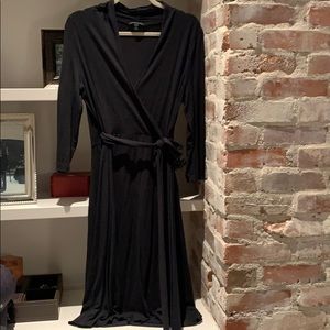 Banana Republic black wrap dress.